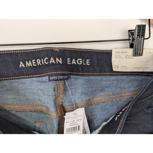 American Eagle Outfitters Indigo Flare Wide Leg Jeans - Picture 7 of 8